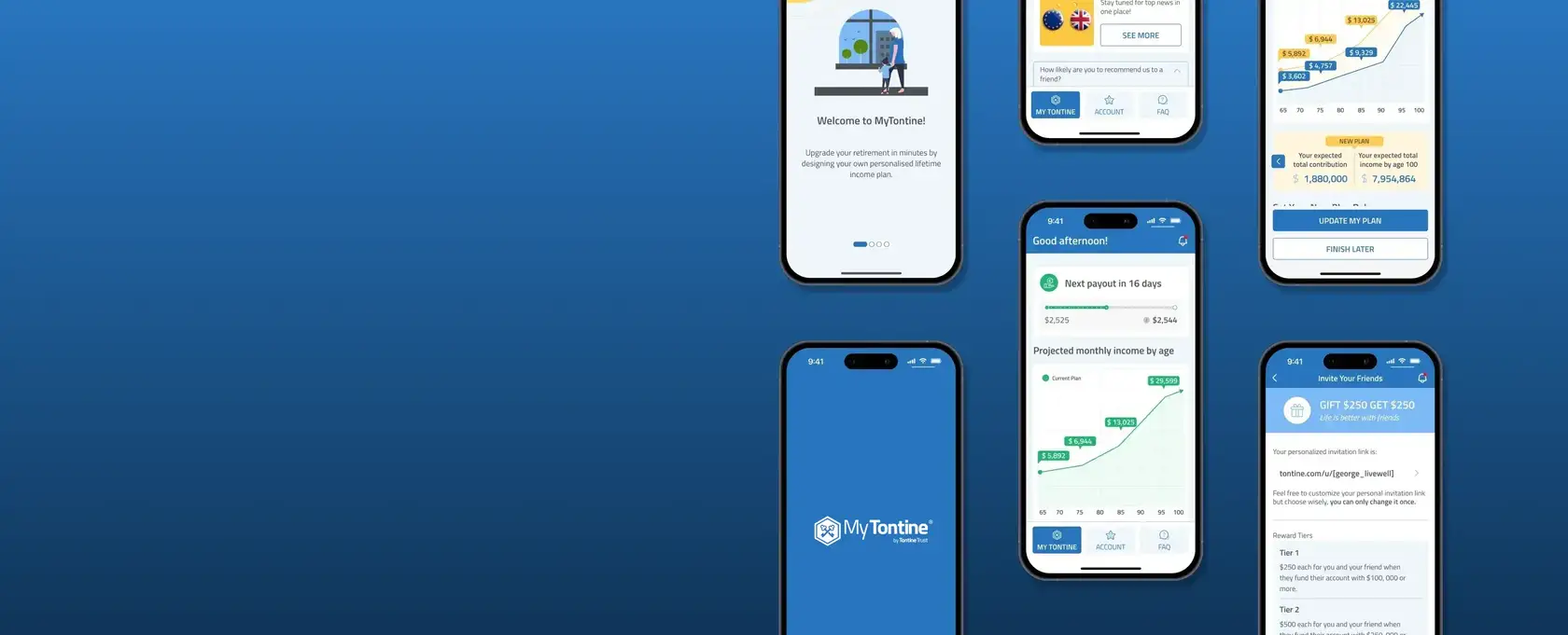MyTontine app on few mobiles