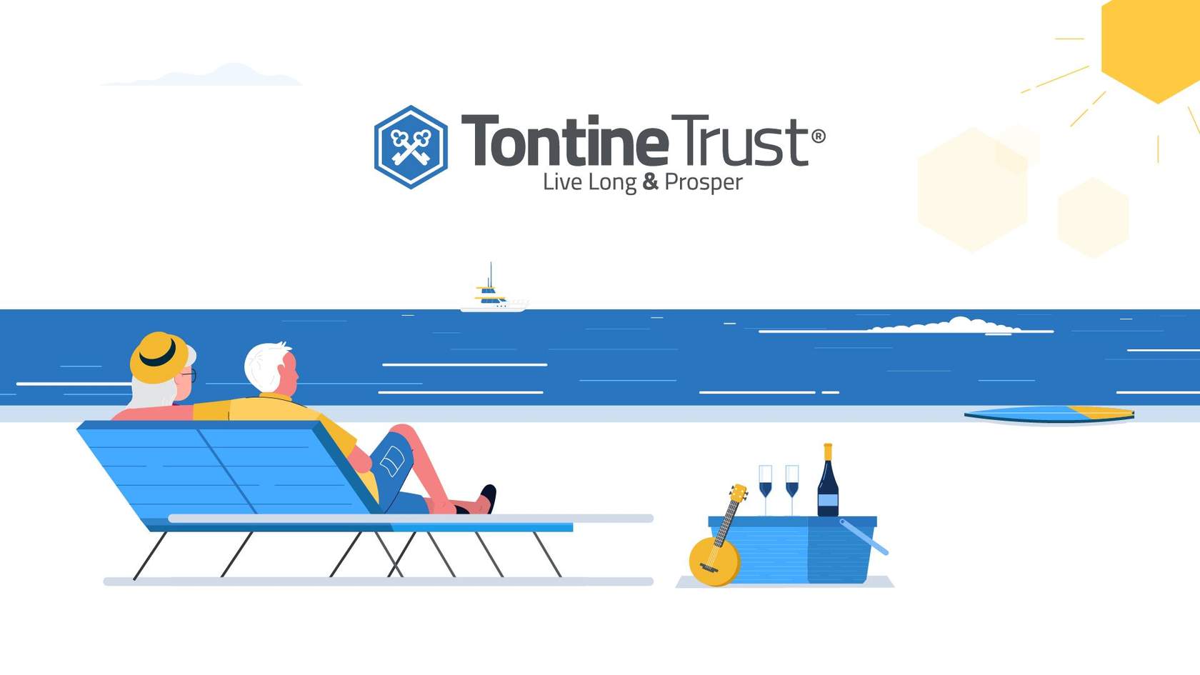 Illustration of couple on the beach